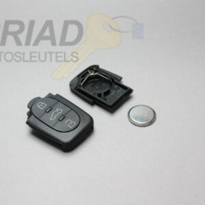 3-knops behuizing voor Audi en VW tot 2005. Deze uitvoering heeft 1 x CR2025 batterij.