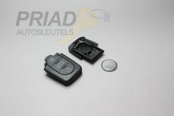 S-0093 3-knops behuizing voor Audi en VW tot 2005. Deze uitvoering heeft 1 x CR2025 batterij.