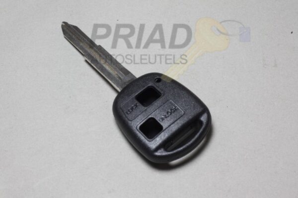 S-0222 Toyota 2-knops behuizing voor Yaris P1 en andere modellen. Sleutelbaard is 10 mm breed