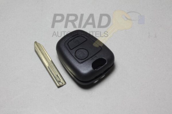 S-0293 Citroen 2-knops behuizing met X-Type sleutelbaard voor o.a. Saxo