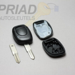 Renault 1-knops behuizing met batterij in de achterkant en gesloten sleutelbaard