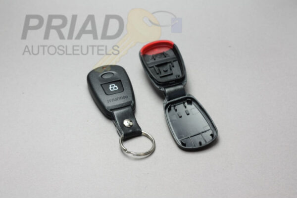 S-0387 Hyundai 2-knops behuizing met rode led opening waarvan de batterij op de printplaat zit