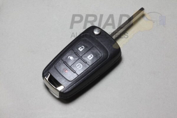 Opel 5-knops klapsleutel behuizing met panic knop voor o.a. Ampera-E